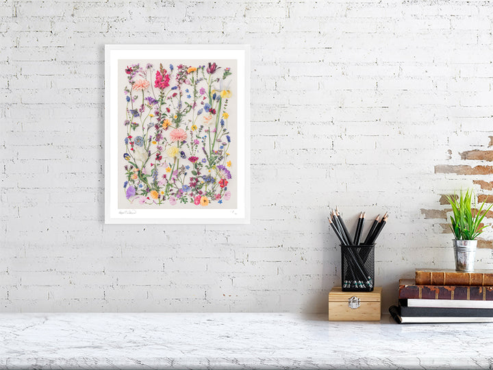 Small Countryside Spring in white frame