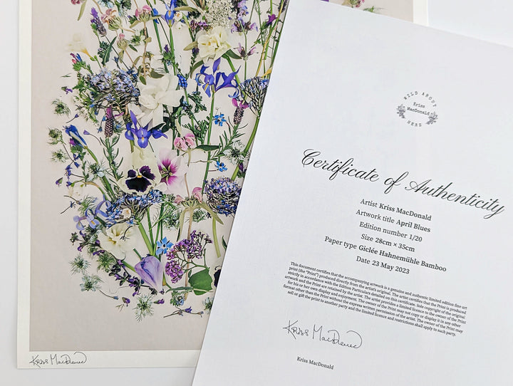 April Blues Certificate of Authenticity