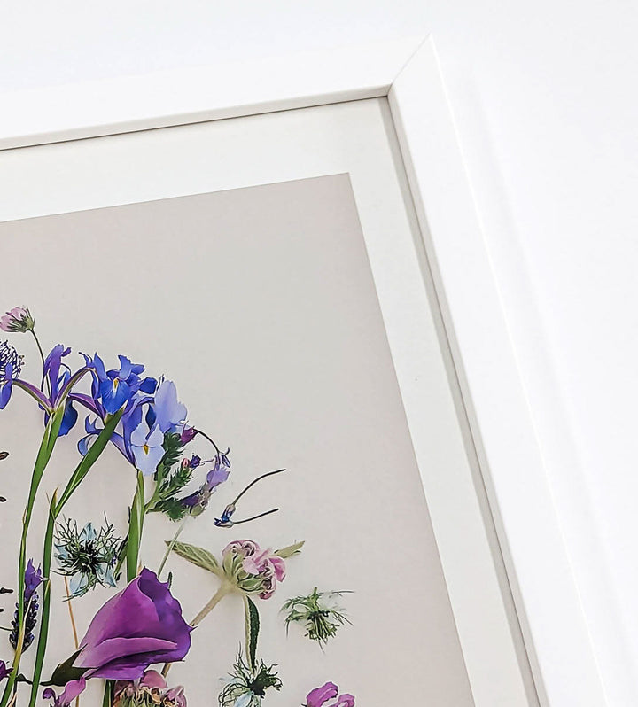 White wood frame April Blues