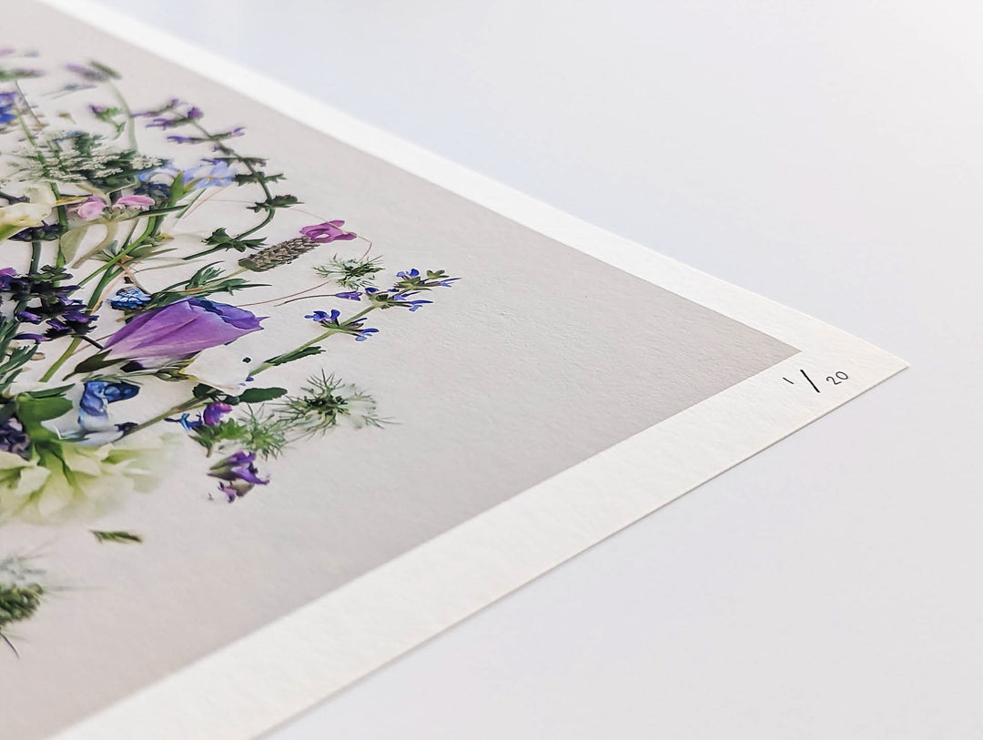 Giclee paper and numbered April Blues print
