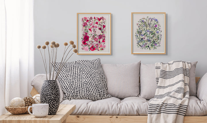 Passion and April Blues floral prints