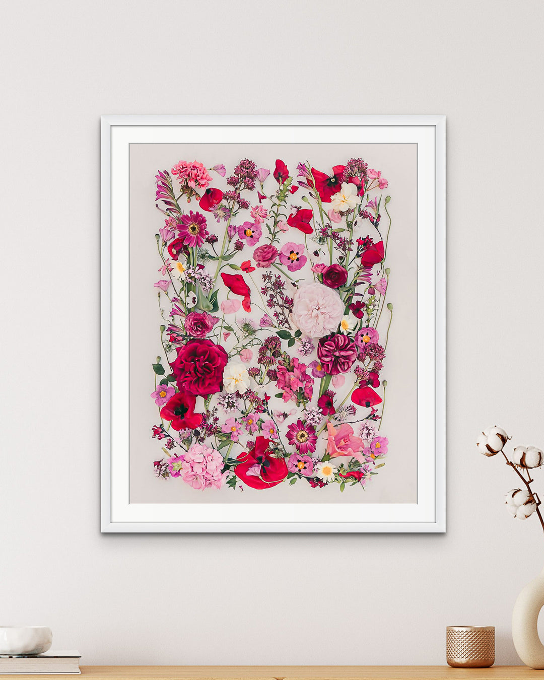 Passion in white wood frame with mat