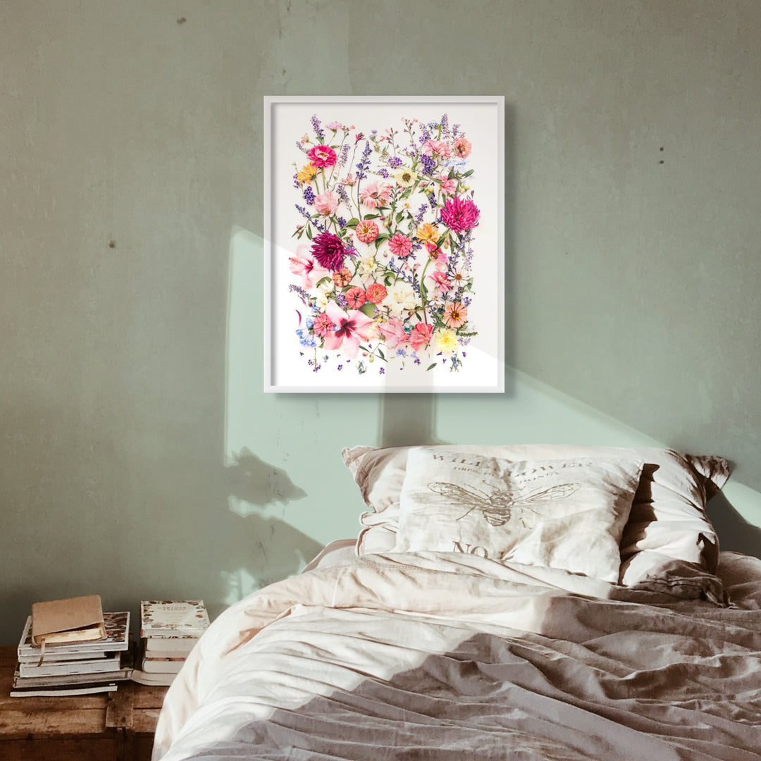 Medium white frame Amid the Olive Trees
