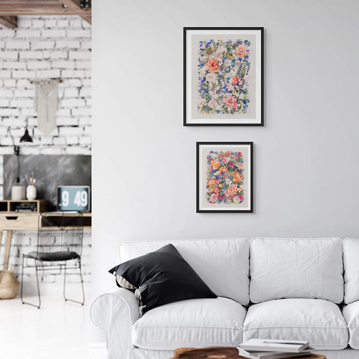 Black frames two sizes Rose Garden collection