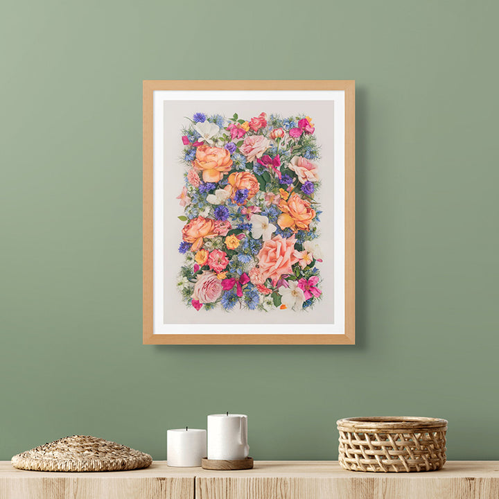 Romance of the Rose 28 x 35cm oak frame