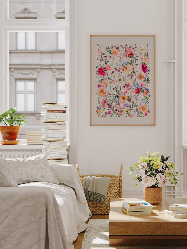 The Fig and Olive Garden art print in living room