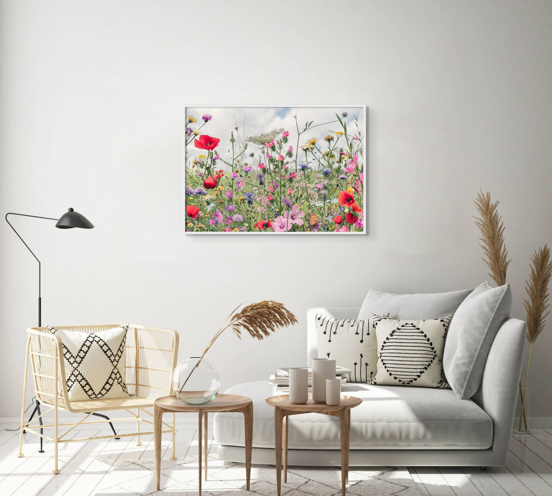 WIld Spring Meadow framed living room
