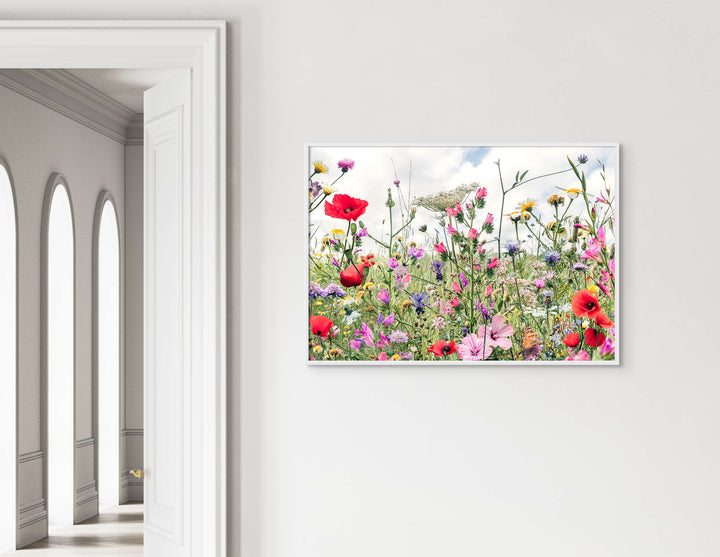 Wild Spring Meadow on wall by doorway